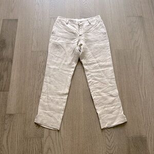 100% Capri linen pants